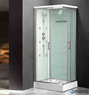 এক্রাইলিক ট্রে সঙ্গে সম্পূর্ণ গ্লাস ঝরনা সিস্টেম