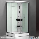 সিলভার ফাংশন প্যানেল MER-1360 সঙ্গে আধুনিক সম্পূর্ণ ঝরনা কেবিন
