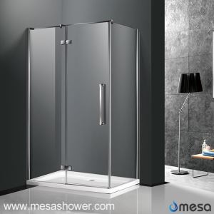 কোণার নকশা আয়তক্ষেত্রাকার আকৃতি Hinged ডোর সঙ্গে ফ্রেমহীন ঝরনা ঘের